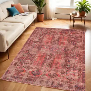 Photo of Red Oriental Non Skid Area Rug