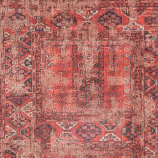 Red Oriental Non Skid Area Rug Photo 5