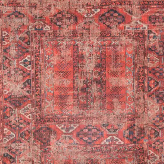 Red Oriental Non Skid Area Rug Photo 5