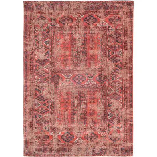 Red Oriental Non Skid Area Rug Photo 2