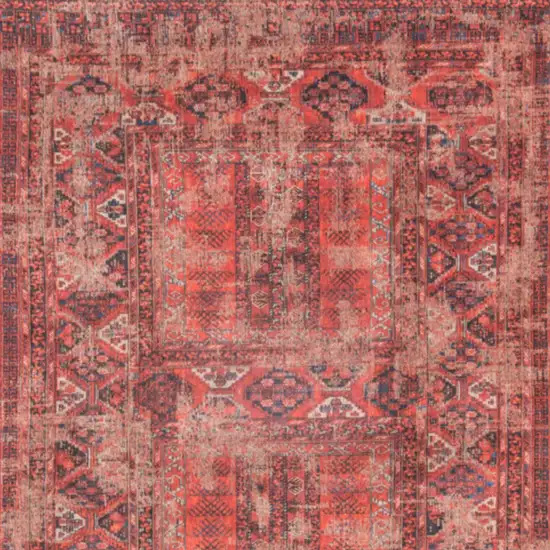 Red Oriental Non Skid Area Rug Photo 6