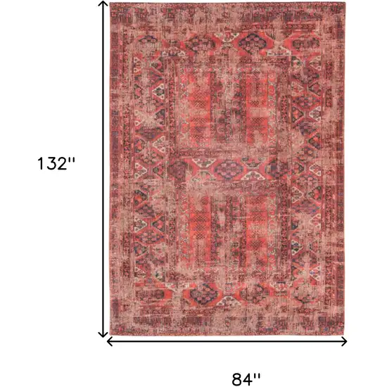 Red Oriental Non Skid Area Rug Photo 3