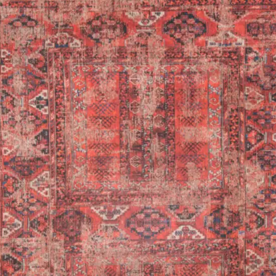 Red Oriental Non Skid Area Rug Photo 5