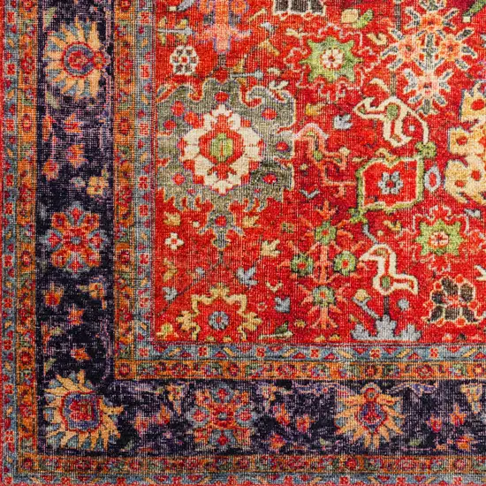 Red Oriental Non Skid Runner Rug Photo 3