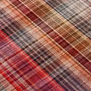 Photo of Red Plaid Washable Non Skid Indoor Outdoor Area Rug