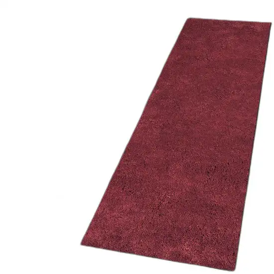 Red Plain Runner Rug Photo 3