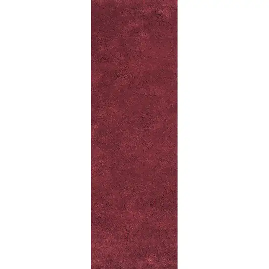 Red Plain Runner Rug Photo 1