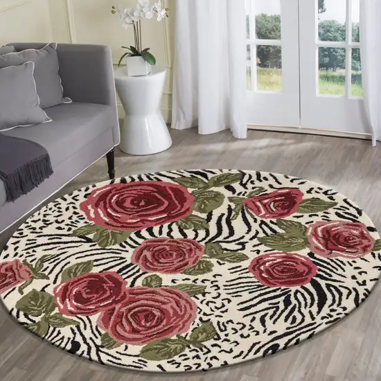 Red Rose Bed Area Rug Photo 8