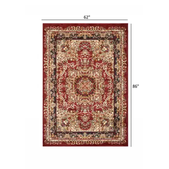 Red Royal Medallion Area Rug Photo 4