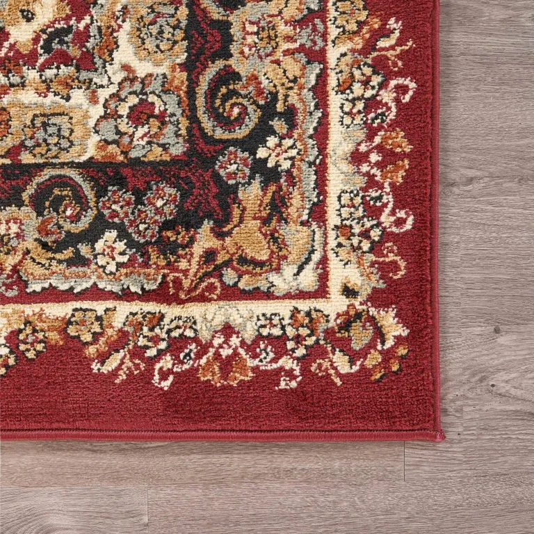 Red Royal Medallion Area Rug Photo 5