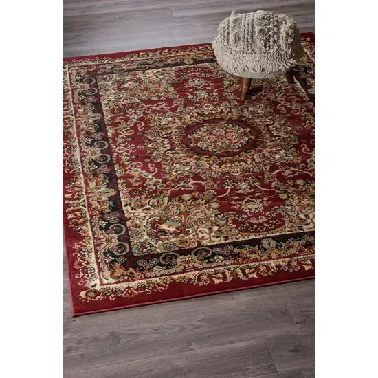 Red Royal Medallion Area Rug Photo 8