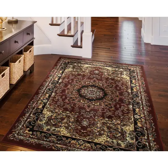 Red Royal Medallion Area Rug Photo 9