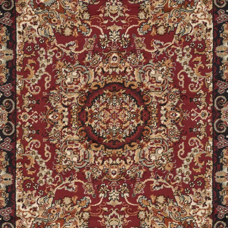 Red Royal Medallion Area Rug Photo 3