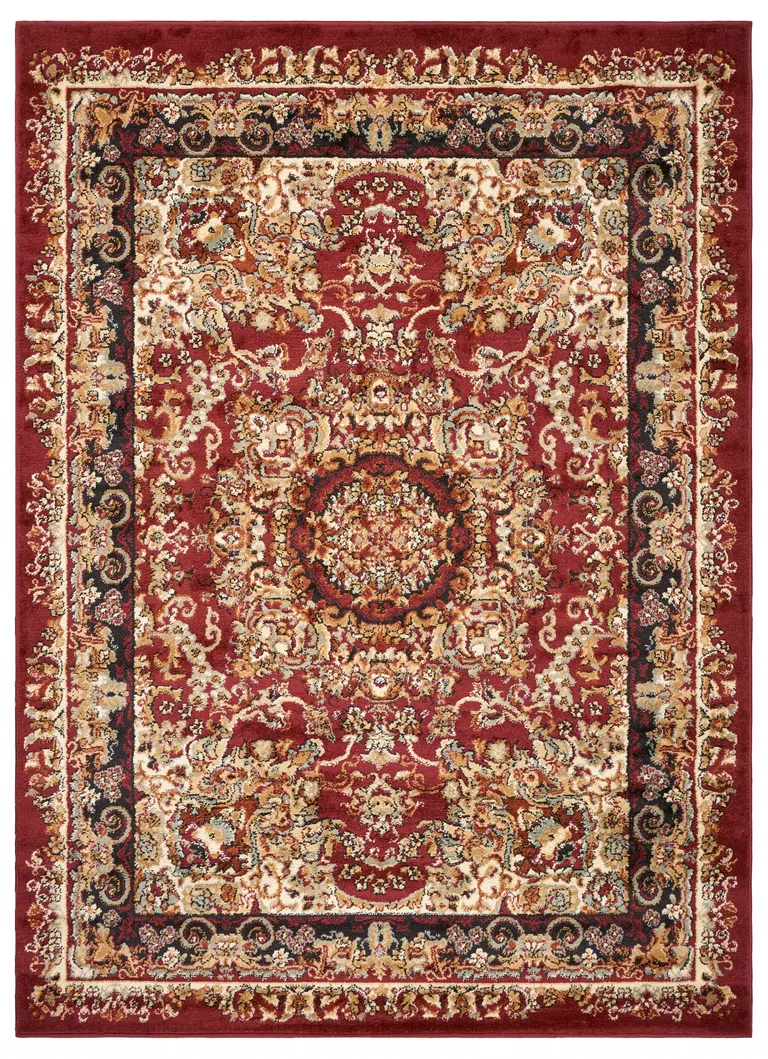 Red Royal Medallion Area Rug Photo 1