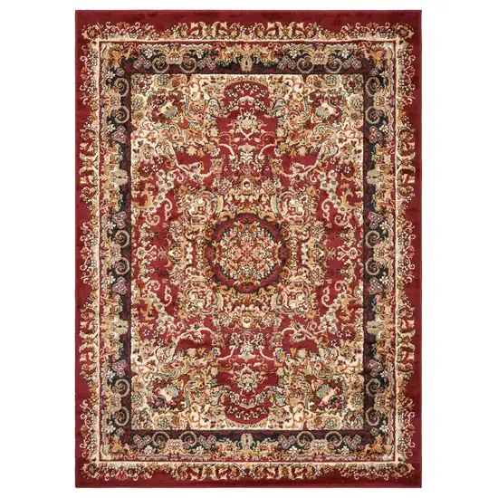 Red Royal Medallion Area Rug Photo 1