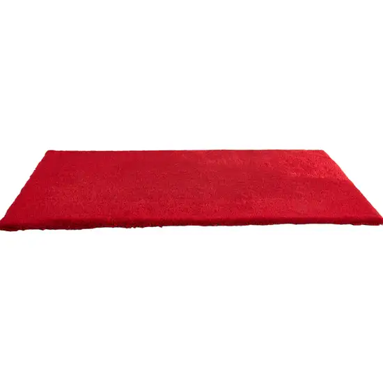 Red Shag Hand Tufted Area Rug Photo 2