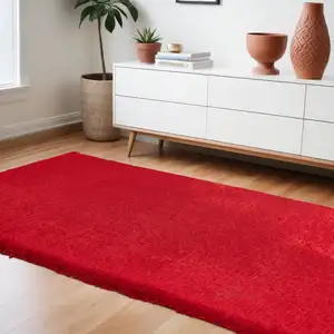 Photo of Red Shag Hand Tufted Area Rug