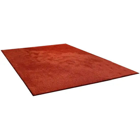 Red Shag Hand Tufted Area Rug Photo 1