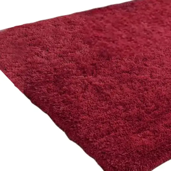 Red Shag Hand Tufted Area Rug Photo 6