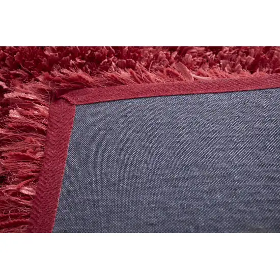 Red Shag Hand Tufted Area Rug Photo 5