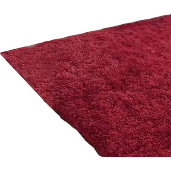 Red Shag Hand Tufted Area Rug Photo 5