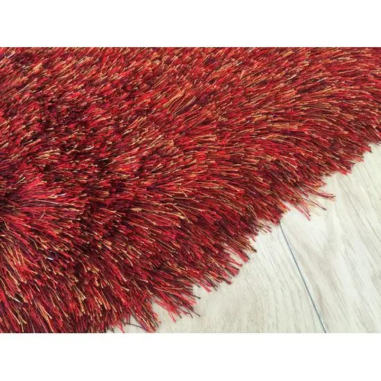 Red Shag Hand Tufted Area Rug Photo 2