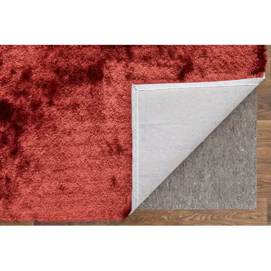 Red Shag Hand Tufted Area Rug Photo 6