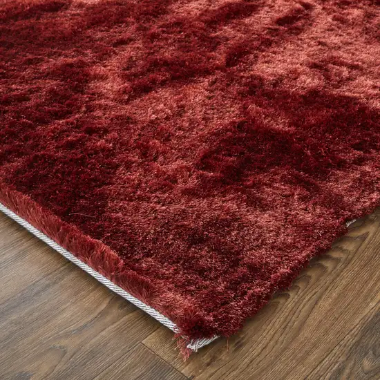 Red Shag Hand Tufted Area Rug Photo 5