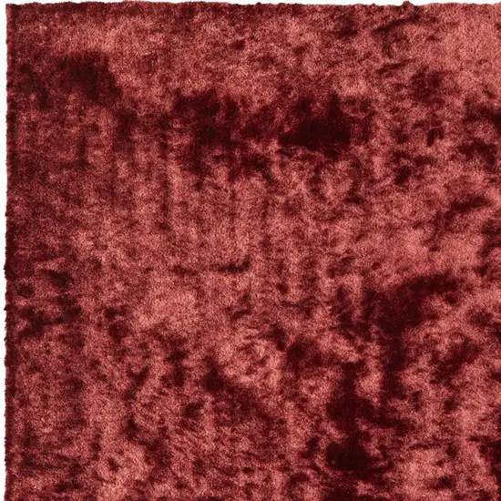 Red Shag Hand Tufted Area Rug Photo 6