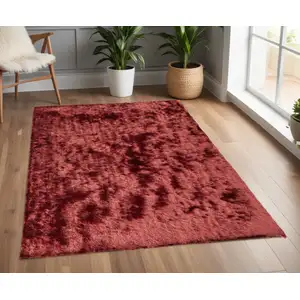 Photo of Red Shag Hand Tufted Area Rug