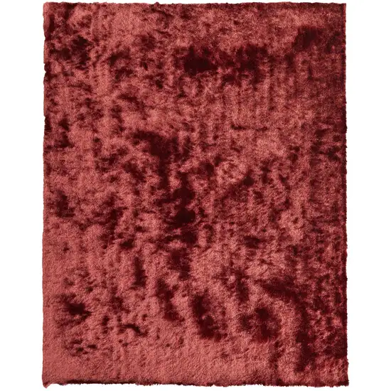 Red Shag Hand Tufted Area Rug Photo 4