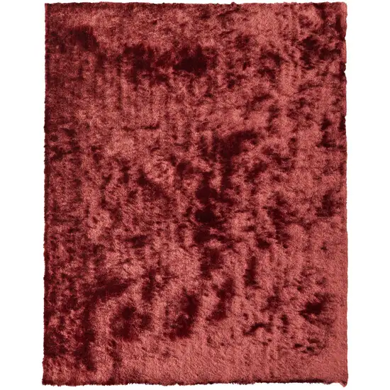 Red Shag Hand Tufted Area Rug Photo 2