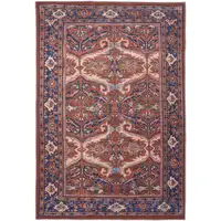 Photo of Red Tan And Blue Floral Power Loom Area Rug