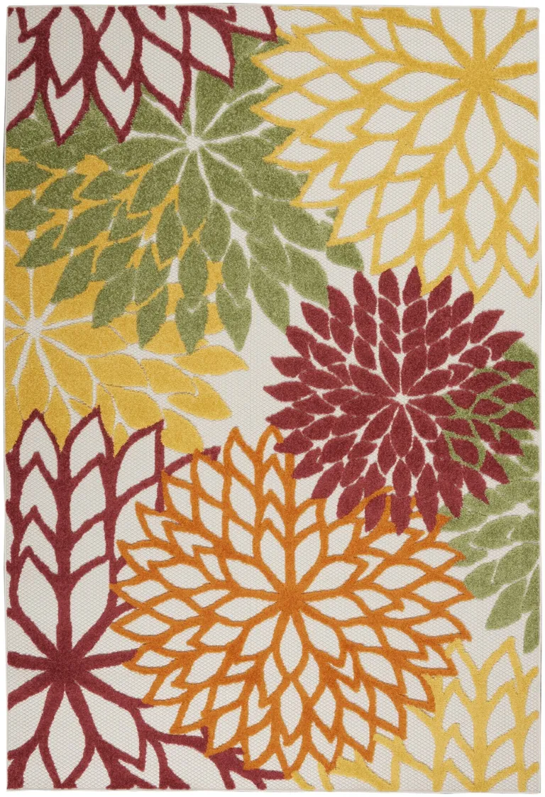 Red Warm Harvest Indoor Outdoor Area Rug Photo 1