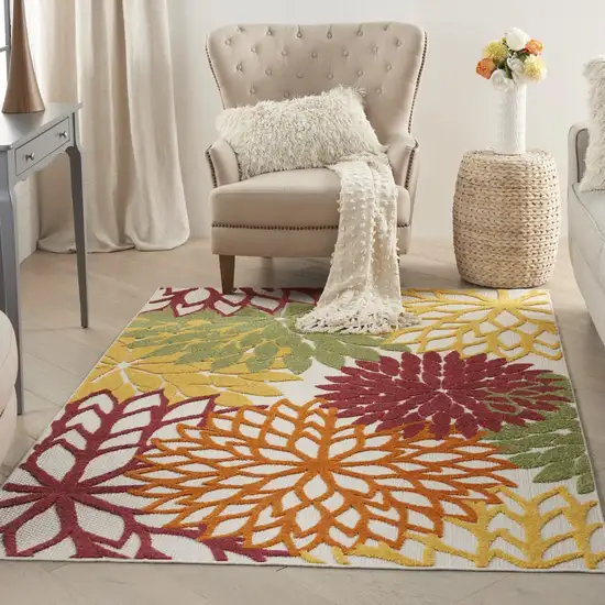 Red Warm Harvest Indoor Outdoor Area Rug Photo 6