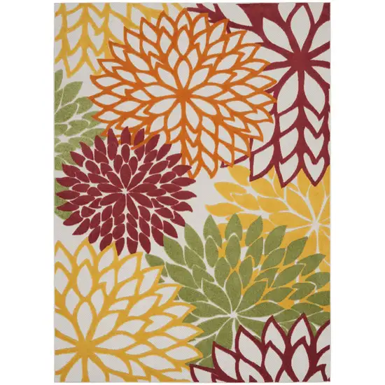 Red Warm Harvest Indoor Outdoor Area Rug Photo 1