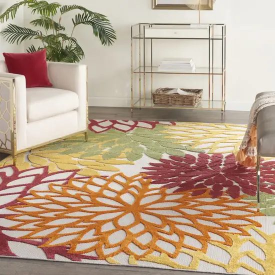 Red Warm Harvest Indoor Outdoor Area Rug Photo 7