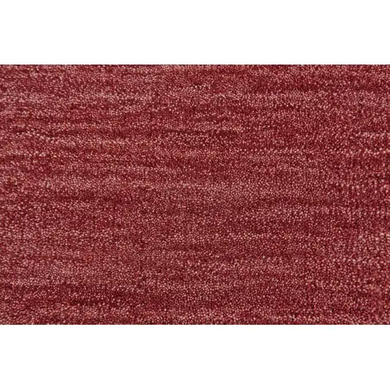 Red Wool Hand Woven Stain Resistant Area Rug Photo 5