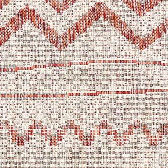 Red Zigzag Indoor Outdoor Area Rug Photo 2