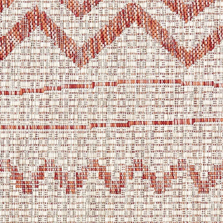 Red Zigzag Indoor Outdoor Area Rug Photo 2