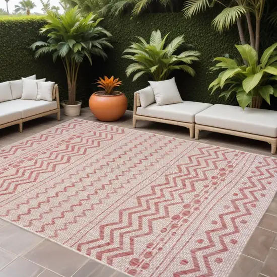 Beige Indoor Outdoor Area Rug Photo 1