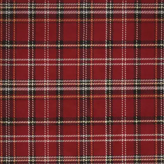 Red and Black Plaid Power Loom Area Rug Photo 7