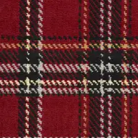 Photo of Red and Black Plaid Power Loom Area Rug