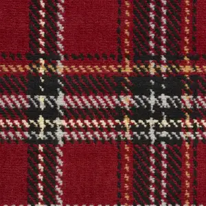 Photo of Red and Black Plaid Power Loom Area Rug