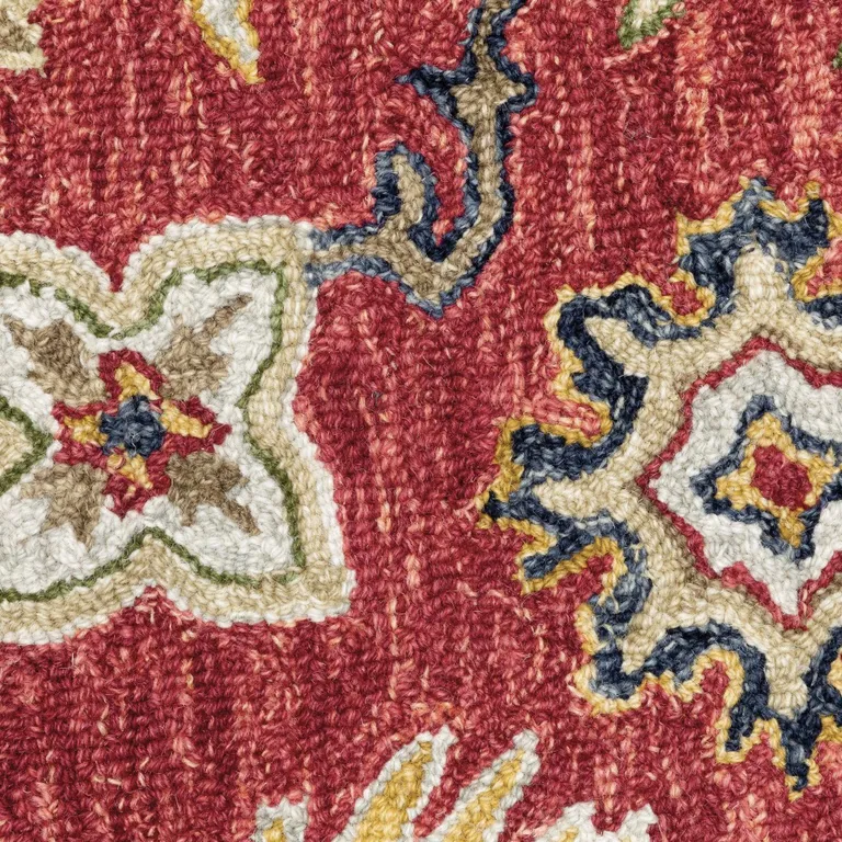 Red and Blue Bohemian Area  Rug Photo 2