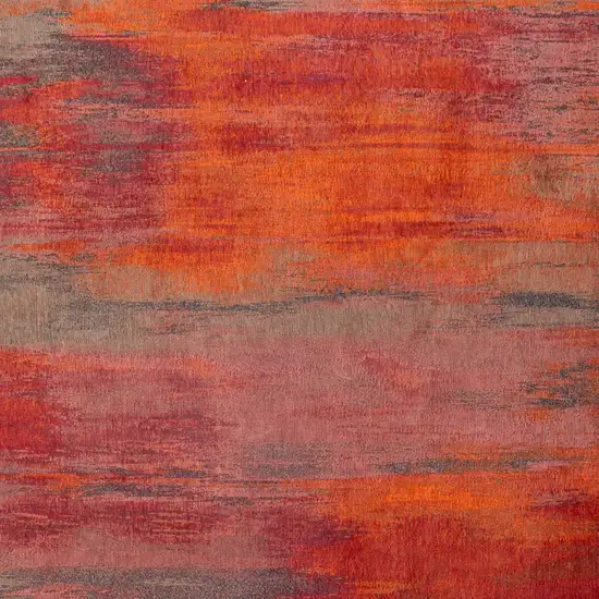 Red and Gray Abstract Non Skid Area Rug Photo 5