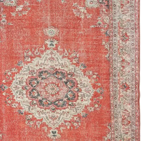 Red and Gray Oriental Area Rug Photo 4