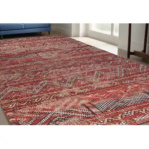 Photo of Red and Gray Oriental Non Skid Area Rug