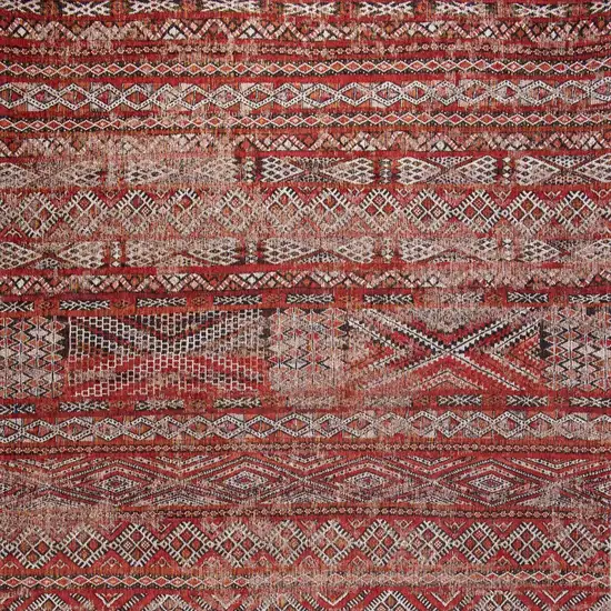 Red and Gray Oriental Non Skid Area Rug Photo 7