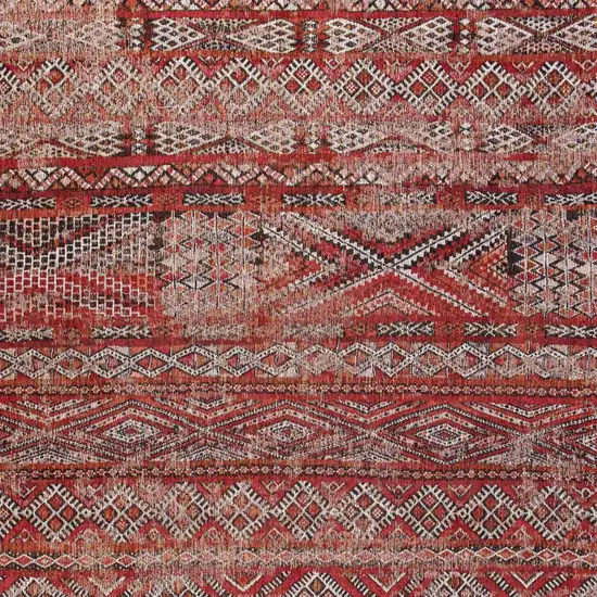 Red and Gray Oriental Non Skid Area Rug Photo 6